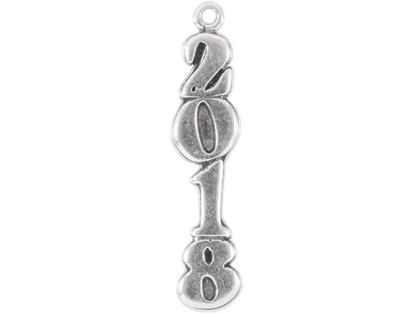 Sterling Silver 32mm 2018 Charm - Vertical (Each)