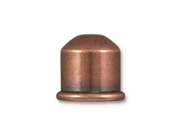 TierraCast Antiqued Copper Plated Brass Cupola Cord End for 10mm Cord (Each)