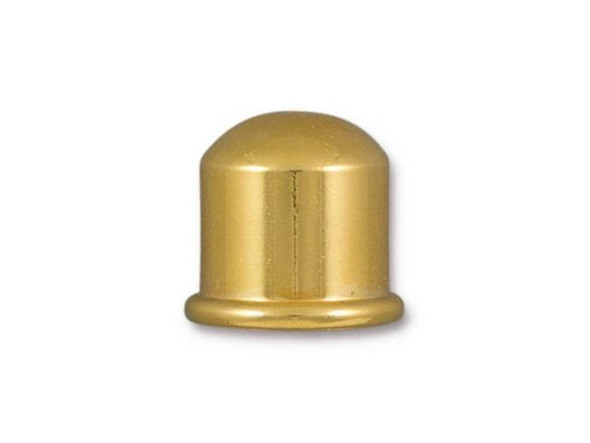 TierraCast Gold Plated Brass Cupola Cord End for 10mm Cord (Each)