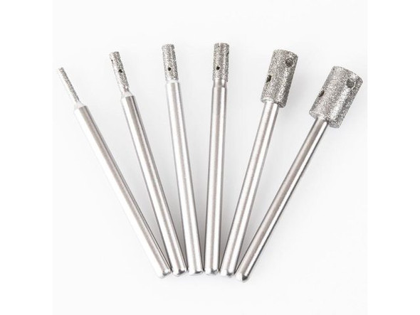 Core Drill Set, 6 Pc, 1.5mm - 6.5mm, Diamond Coated (Each)