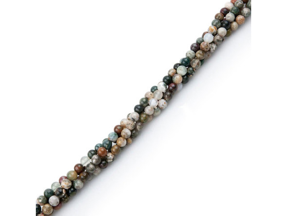 Ocean Jasper Round Gemstone Beads, 6mm (strand)