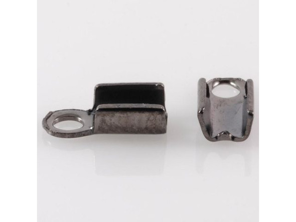 3x9mm Foldover Jewelry Crimp - Gunmetal Plated (gross)