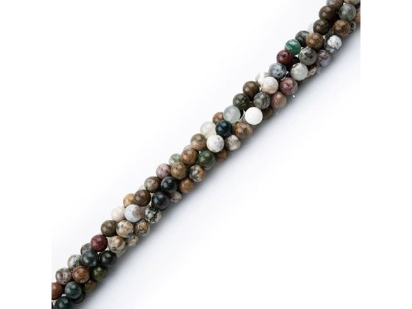 Ocean Jasper Round Gemstone Beads, 8mm (strand)