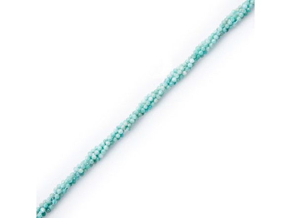 Amazonite 2mm Faceted Round Gemstone Beads - Special Purchase (strand)