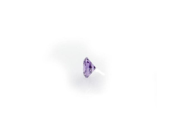 Cubic Zirconia Stone, 4mm Round, AAA - Light Amethyst (Each)