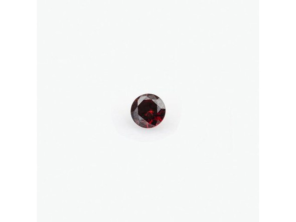 Cubic Zirconia Stone, 4mm Round, AAA - Garnet (Each)