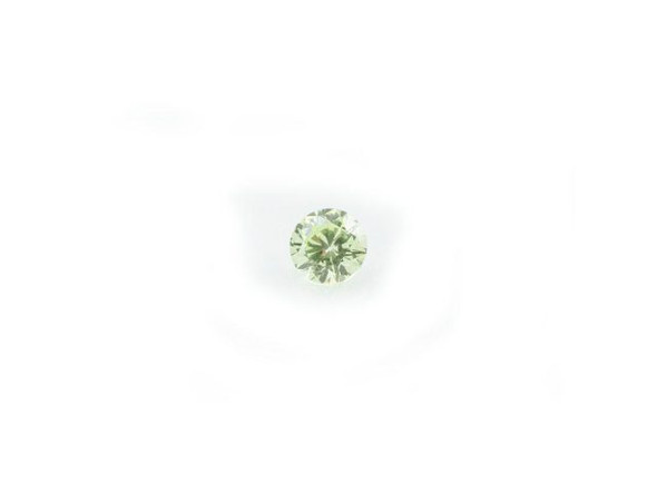 Cubic Zirconia Stone, 4mm Round, AAA - Peridot (Each)