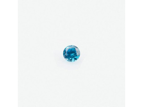 Cubic Zirconia Stone, 4mm Round, AAA - Sapphire (Each)
