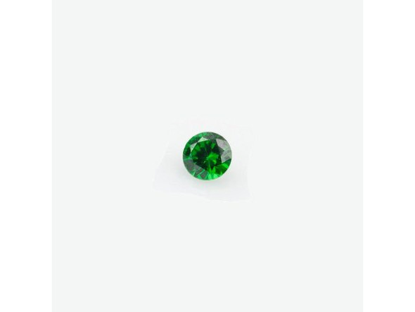 Cubic Zirconia Stone, 4mm Round, AAA - Emerald (Each)