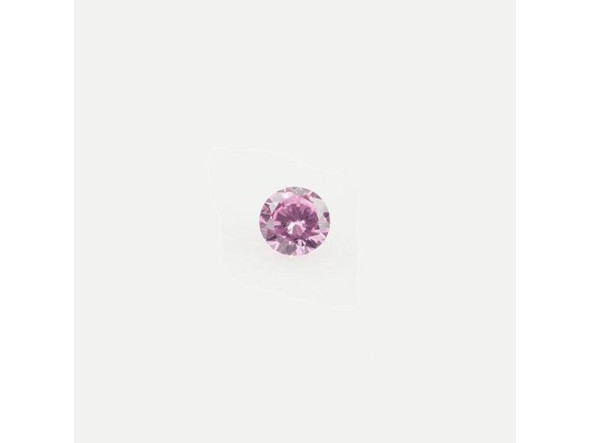 Cubic Zirconia Stone, 4mm Round, AAA - Rose (Each)