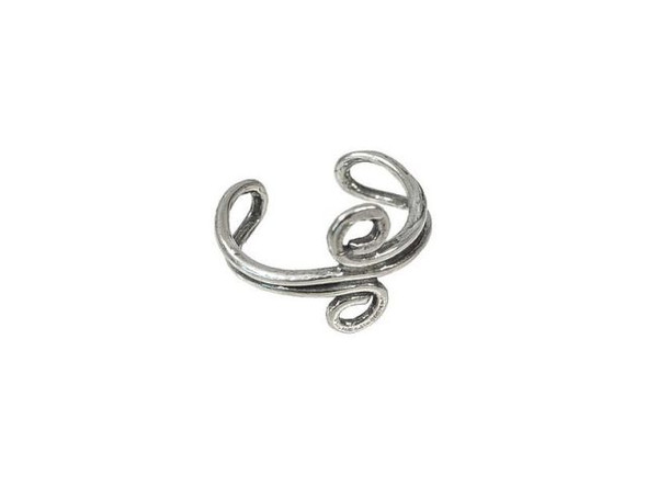 Sterling Silver Ear Cuff, with 2 Loops (Each)