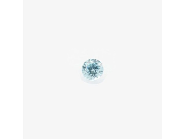 Cubic Zirconia Stone, 4mm Round, AAA - Aquamarine (Each)