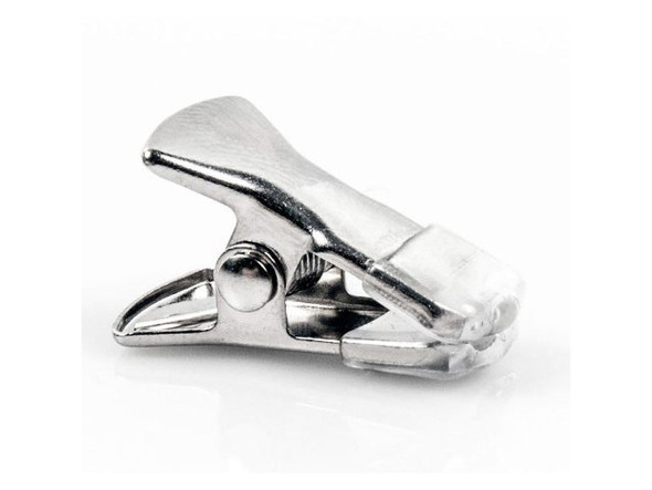 White Steel Shoe Clip, 7mm (12 Pieces)