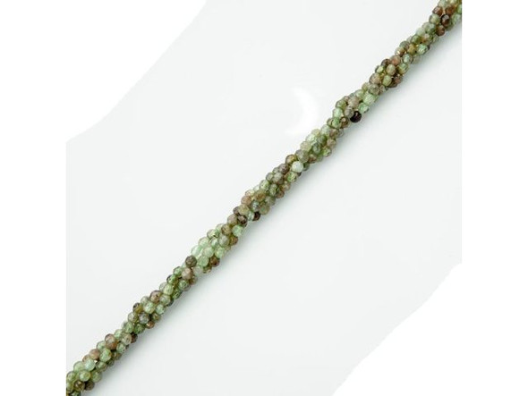 Green Garnet 3mm Faceted Round Gemstone Beads - Special Purchase (strand)