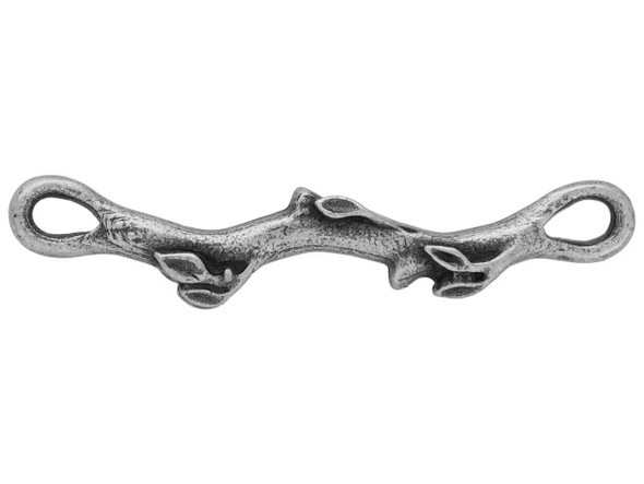 TierraCast 35mm Botanical Branch Link - Antiqued Pewter (Each)