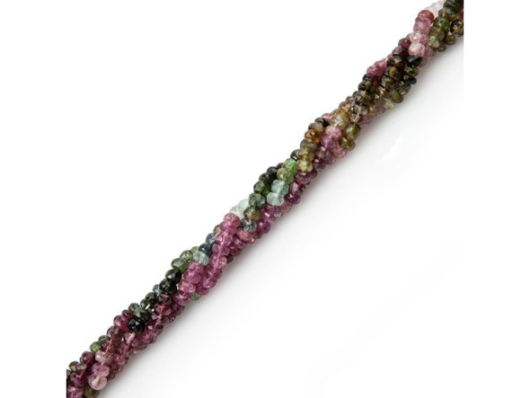 5mm Faceted Rondelle Tourmaline Gemstone Beads - Special Purchase (strand)