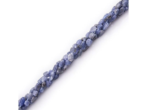 Tanzanite Gemstone Pebble Beads, 6-8mm (strand)