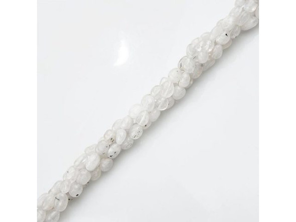 Moonstone Gemstone Pebble Beads, 4-6mm (strand)