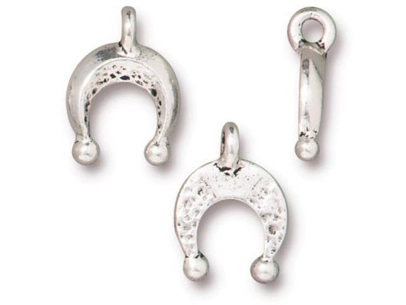 TierraCast Mini Naja Charm - Antiqued Silver Plated (Each)