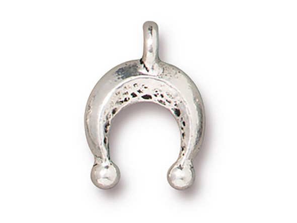 TierraCast Mini Naja Charm - Antiqued Silver Plated (Each)