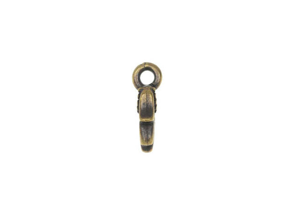 TierraCast Mini Hamsa Hand Charm - Antiqued Brass Plated (Each)