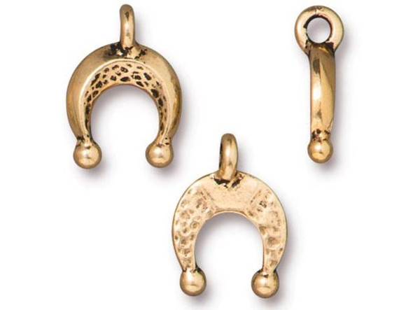 TierraCast Mini Naja Charm - Antiqued Gold Plated (Each)