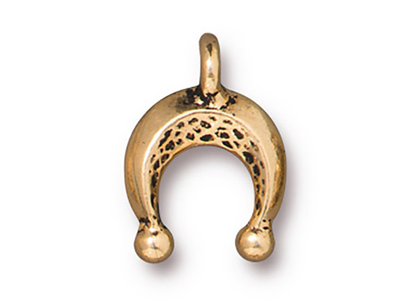 TierraCast Mini Naja Charm - Antiqued Gold Plated (Each)