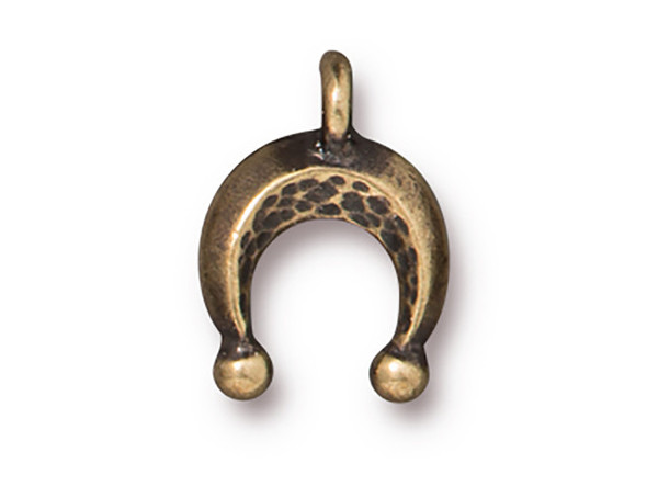 TierraCast Mini Naja Charm - Antiqued Brass Plated (Each)