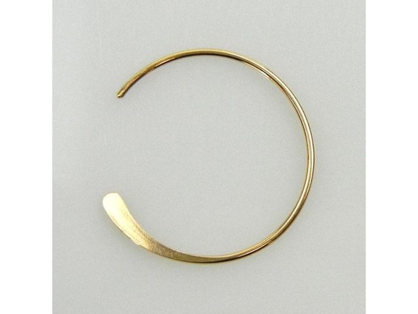 14kt Gold-Filled Hammered-End "Endless" Hoop Style Earwire, 18mm (pair)