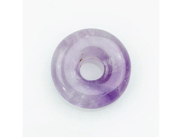 Amethyst Gemstone Donut, 15mm (Each)