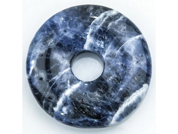Sodalite Gemstone Donut, 25mm (Each)