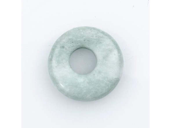New Jade Gemstone Donut, 15mm (Each)