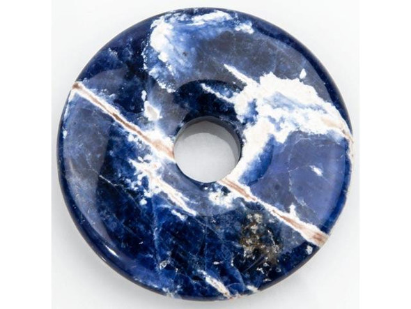 Sodalite Gemstone Donut, 40mm (Each)