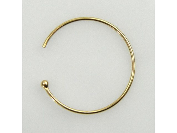 14kt Gold-Filled Ball End Endless Hoop Style Earwire, 18mm #34-669-22