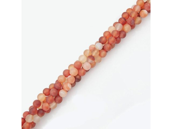 Natural agate beads add a warm glow to jewelry creations, from the glow of a hearth fire in winter, to the glow of a beach sunset in summer! Also known as multicolor carnelian beads, our natural agate beads offer shades ranging from deep orange to bright orange, butterscotch, yellow, and cream. Please see the Related Products links below for similar items, and more information about this stone.