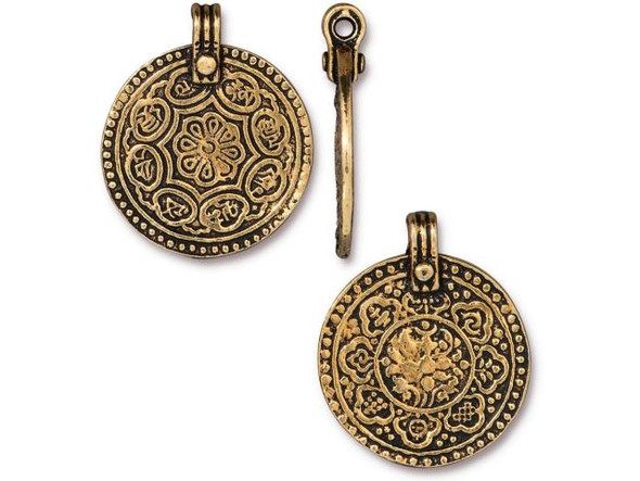 TierraCast 8 Fold Path Pendant - Antiqued Gold Plated (Each)