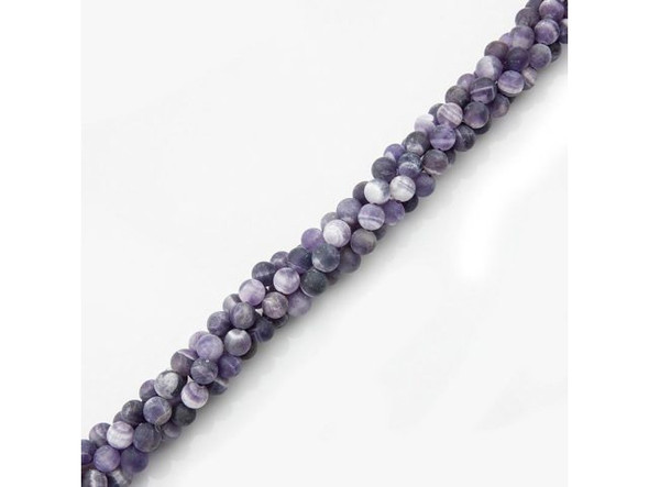 Matte Cape Amethyst Gemstone Beads, 8mm Round (strand)