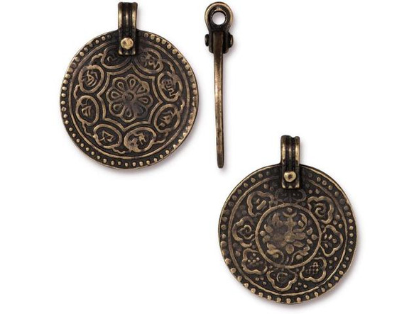 TierraCast 8 Fold Path Pendant - Antiqued Brass Plated (Each)