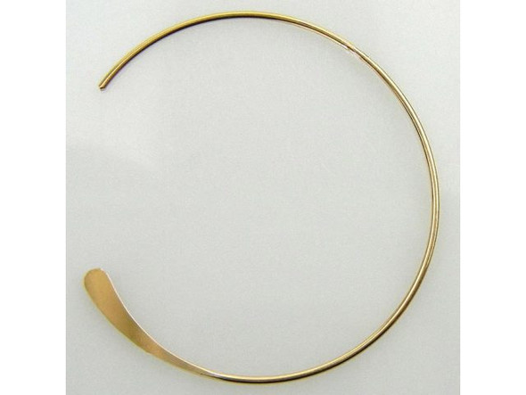 14kt Gold-Filled Hammered-End "Endless" Hoop Style Earwire, 25mm (pair)