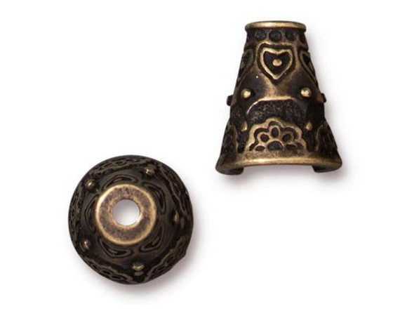 TierraCast Flowering Cone - Antiqued Brass Plated (each)