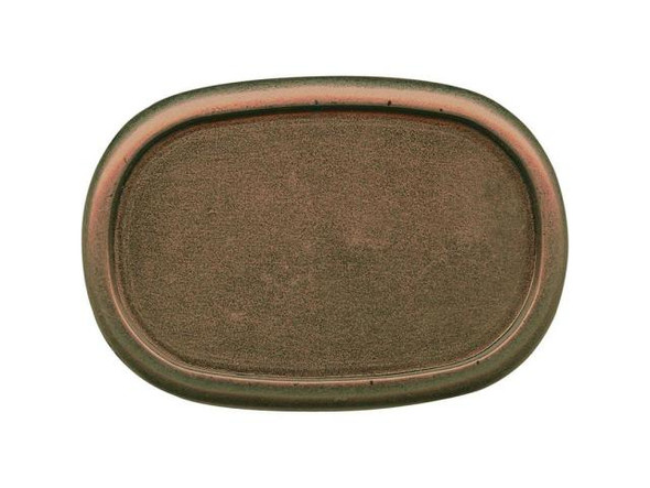 Antiqued Copper Plated Belt Buckle Blank, Rounded Rectangle, 87mm (Each)