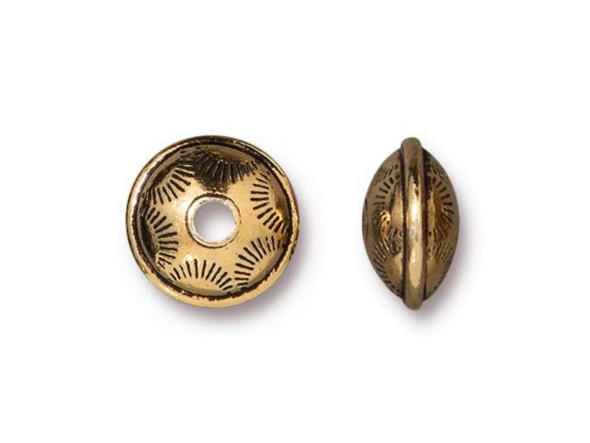 TierraCast Western Bead - Antiqued Gold Plated (Each)