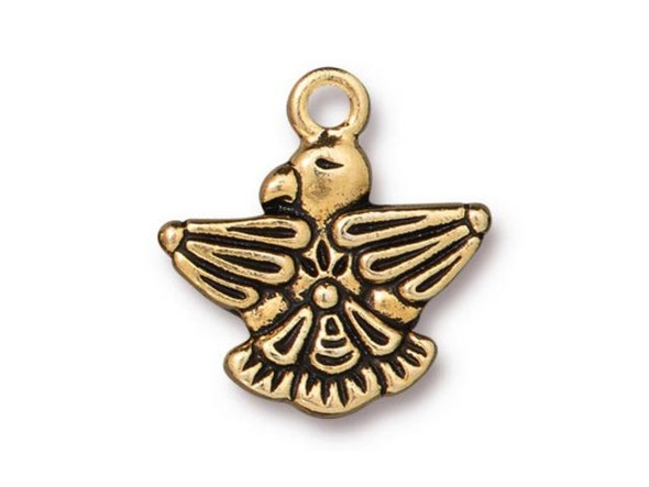 TierraCast Thunderbird Charm - Antiqued Gold Plated (Each)