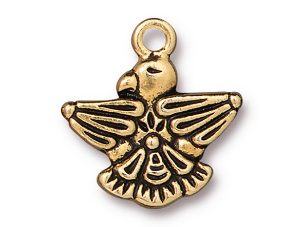 TierraCast Thunderbird Charm - Antiqued Gold Plated (Each)