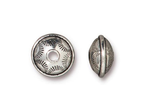 TierraCast Western Bead - Antiqued Silver Plated (Each)