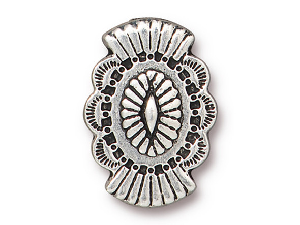 TierraCast Western Button - Antiqued Silver Plated (Each)