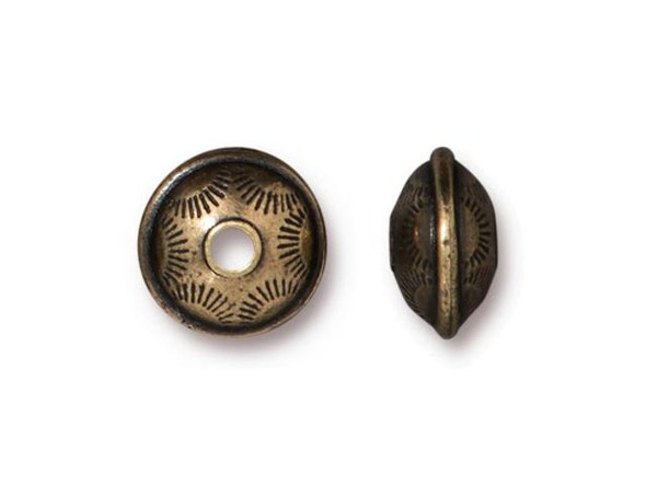 TierraCast Western Bead - Antiqued Brass Plated (Each)