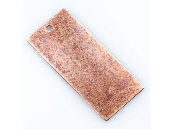 Vintaj Artisan Copper Blank, 32x14.5mm Rectangle with Hole (pair)