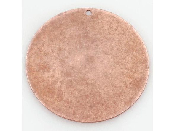 Vintaj Artisan Copper Blank, 25mm Circle with Hole (pair)