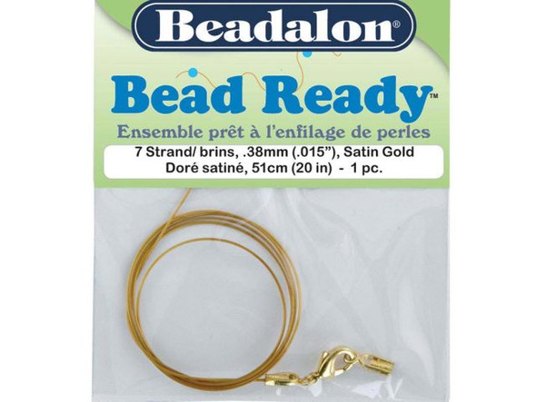 Beadalon Bead Ready Stringing Kit - Gold Plated/ Satin Gold (Each)